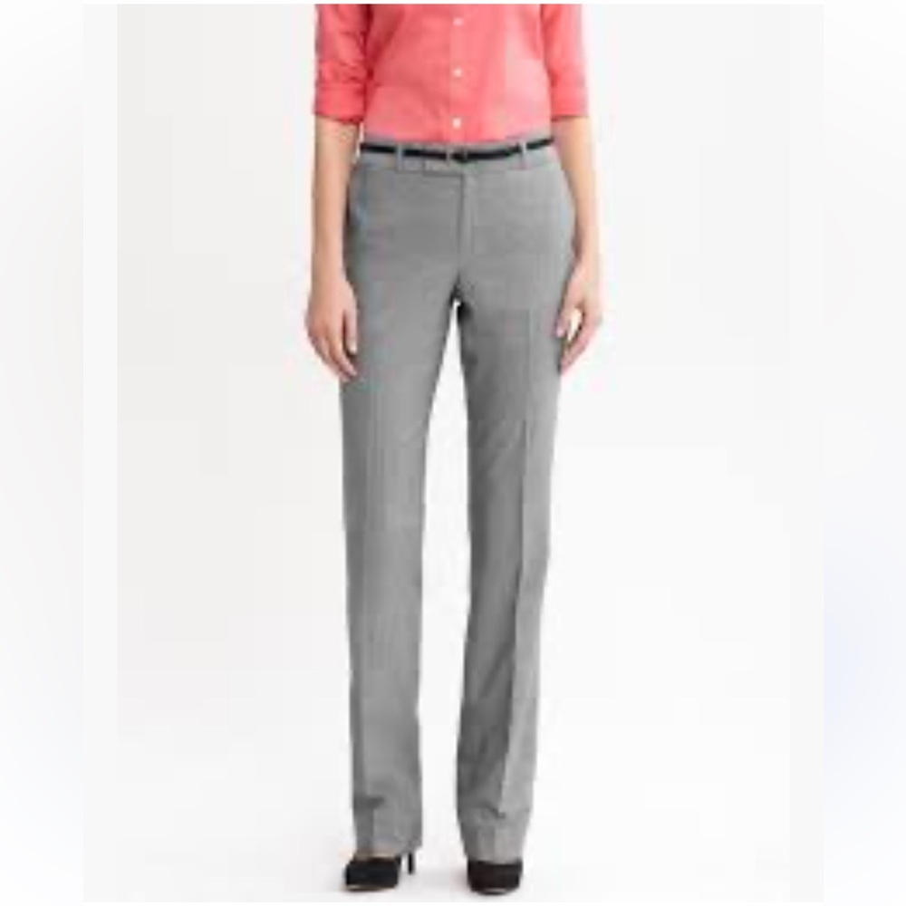 Banana Republic Martin Fir Grey Lightweight Wool Straight Leg